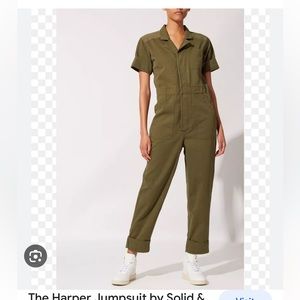NWT - SOLID & STRIPED - Harper Jumpsuit. Olive, Size M